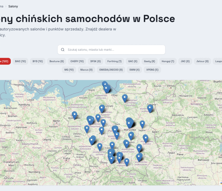 Salony chińskich samochodów w Polsce